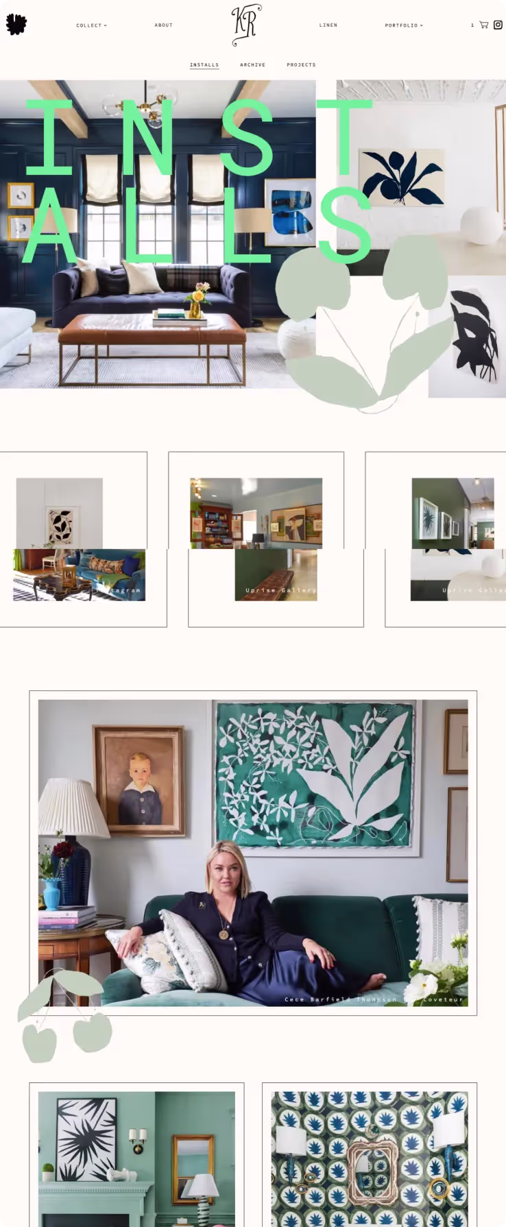 Kate Roebuck Studio Webflow Website Installs Page